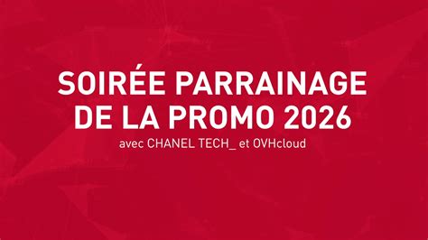 Promo 2026 : le parrainage Chanel/OVHcloud est lancé.